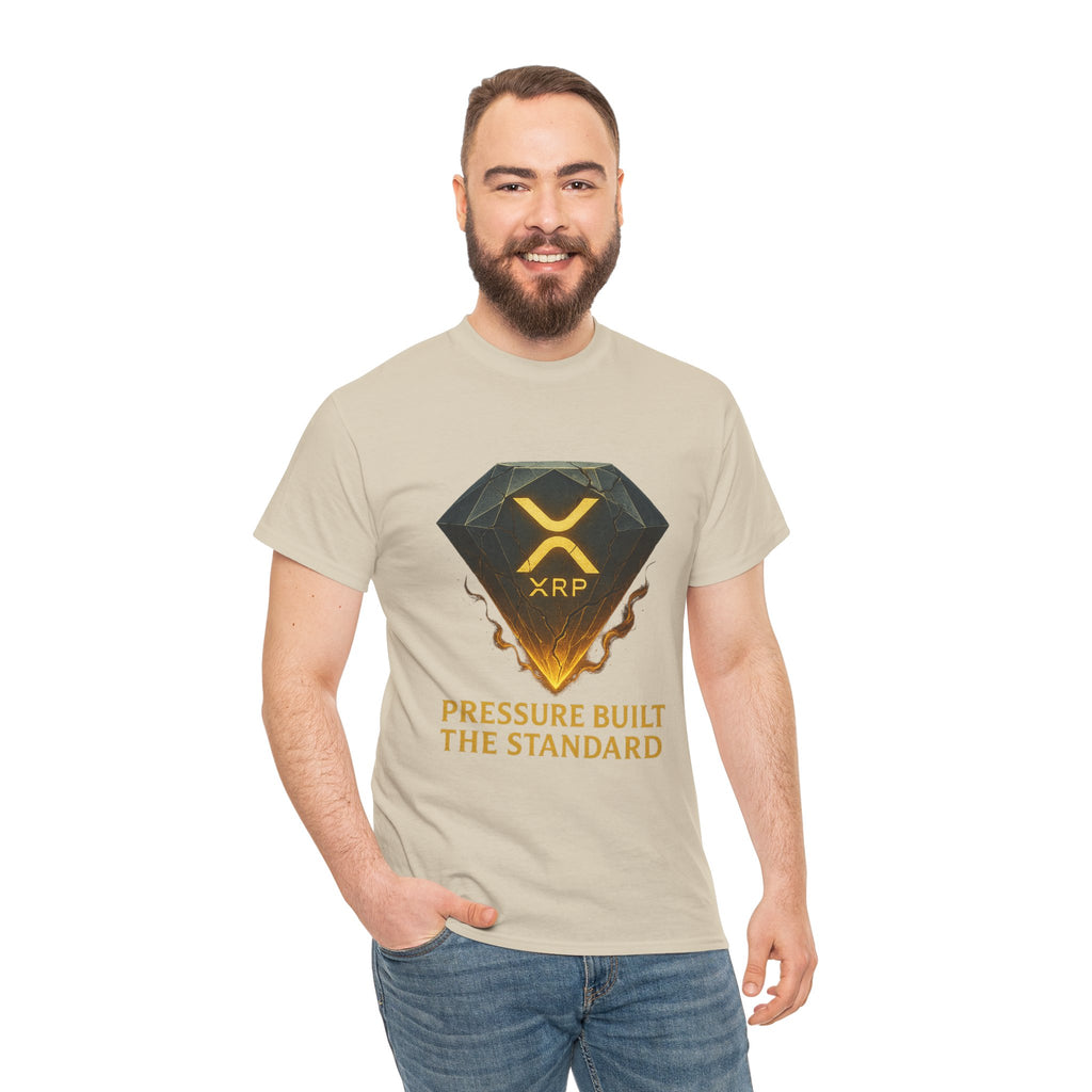 XRP Diamond Tee — "Pressure Built The Standard" Crypto Graphic T‑Shirt