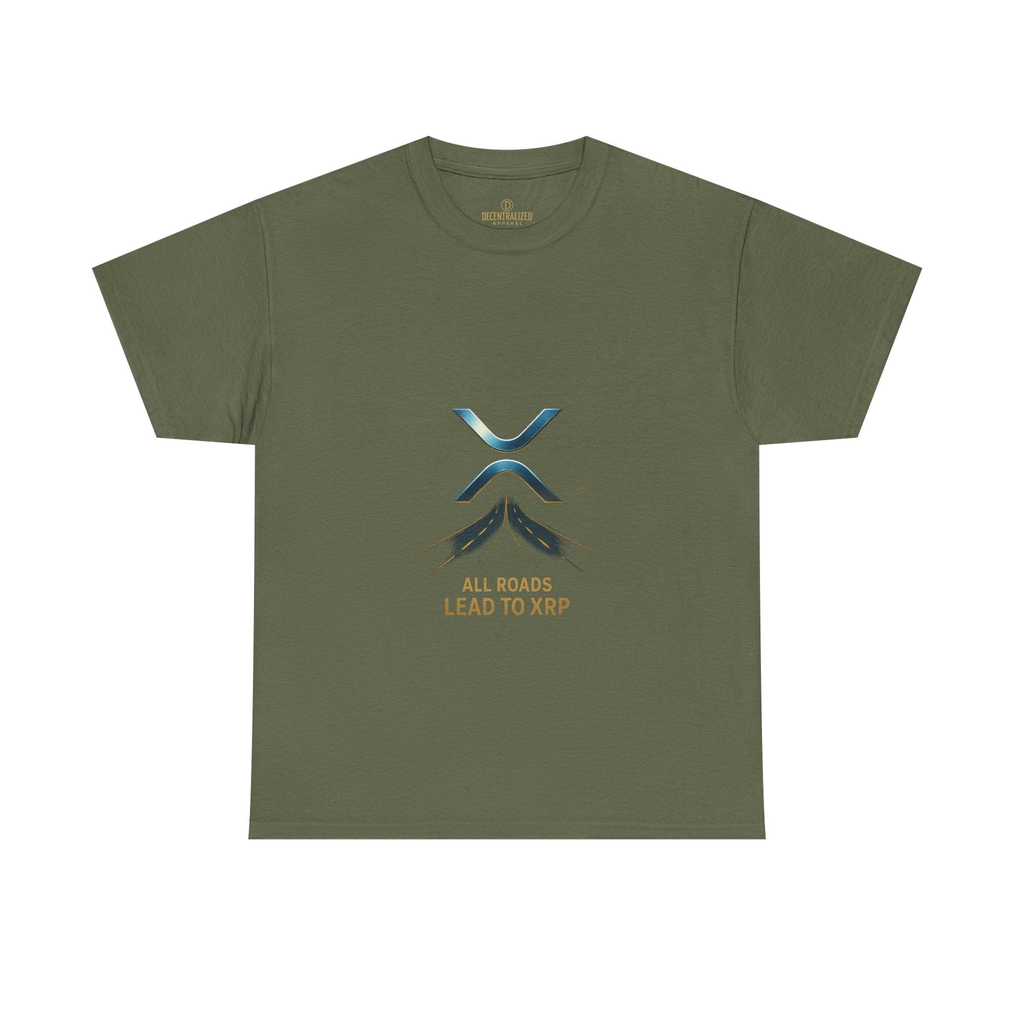 All Roads Lead to XRP T-Shirt — Crypto Ripple Logo Tee