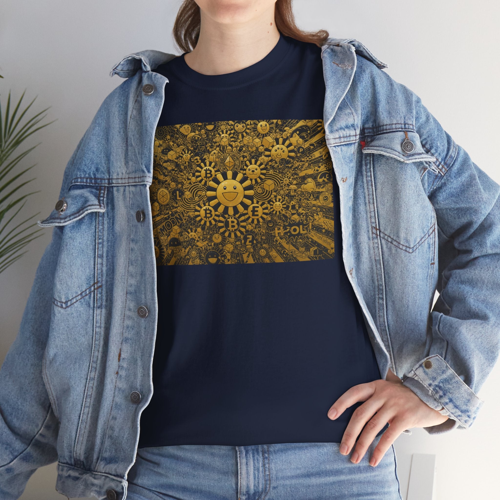 Sunflower Burst T‑Shirt — Golden Sunflower Pattern Tee