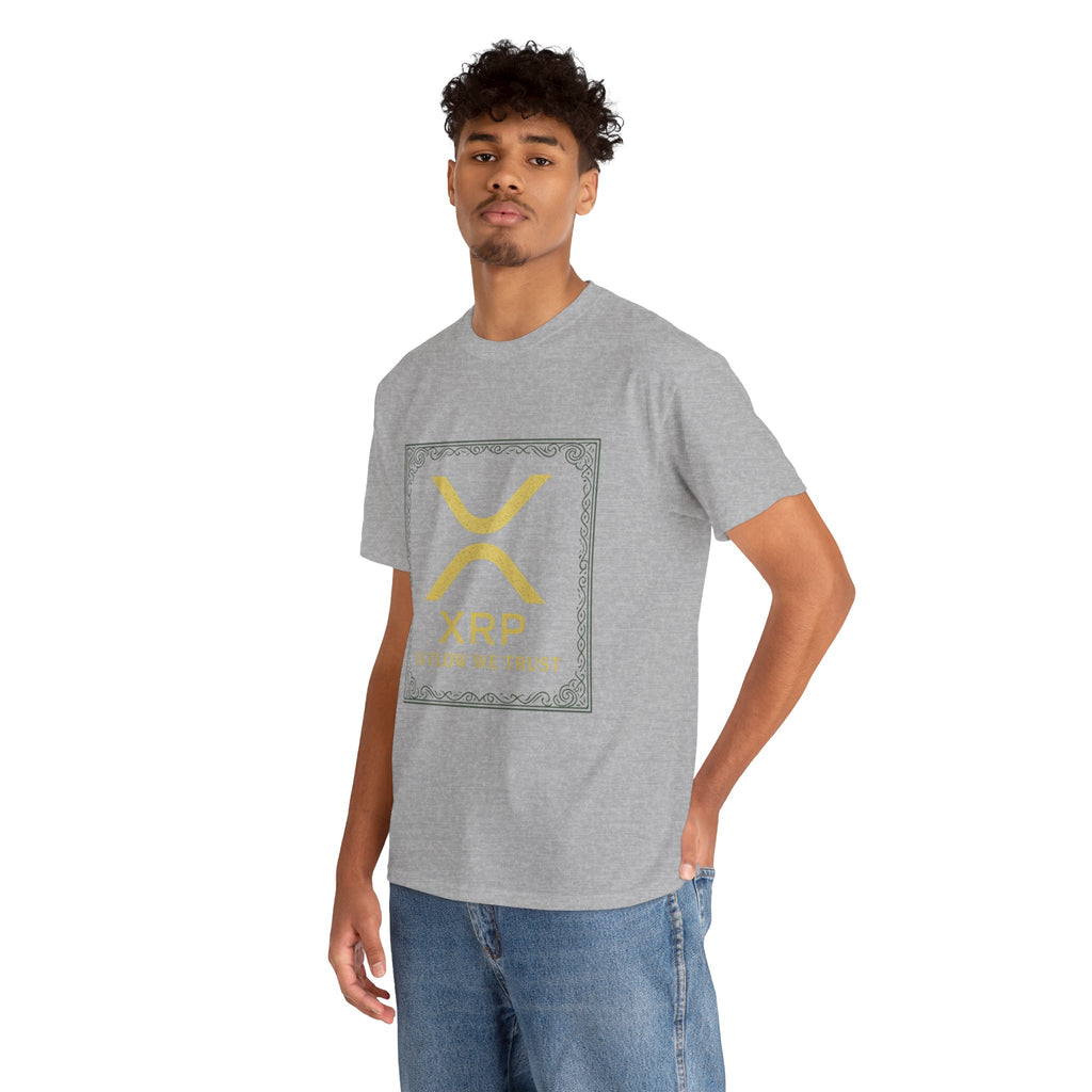 XRP Logo T-Shirt — "In Flow We Trust" Crypto Tee for Ripple Fans