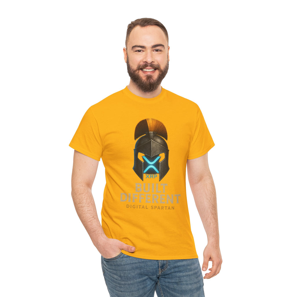 Built Different Spartan Tee — Digital Spartan XRP Crypto T-Shirt
