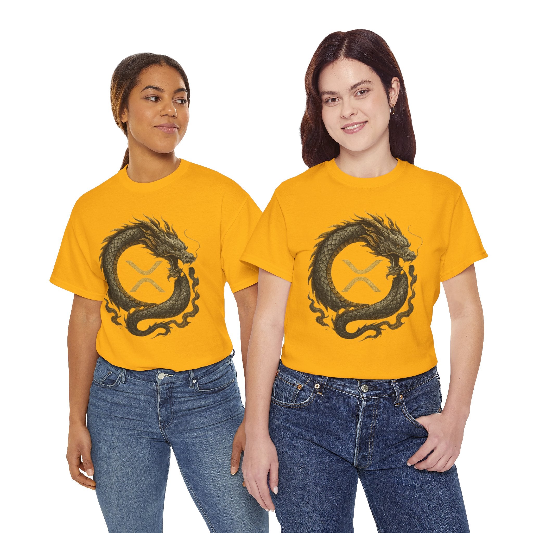 Dragon XRP Logo T-Shirt — Crypto XRP Circle Dragon Graphic Tee