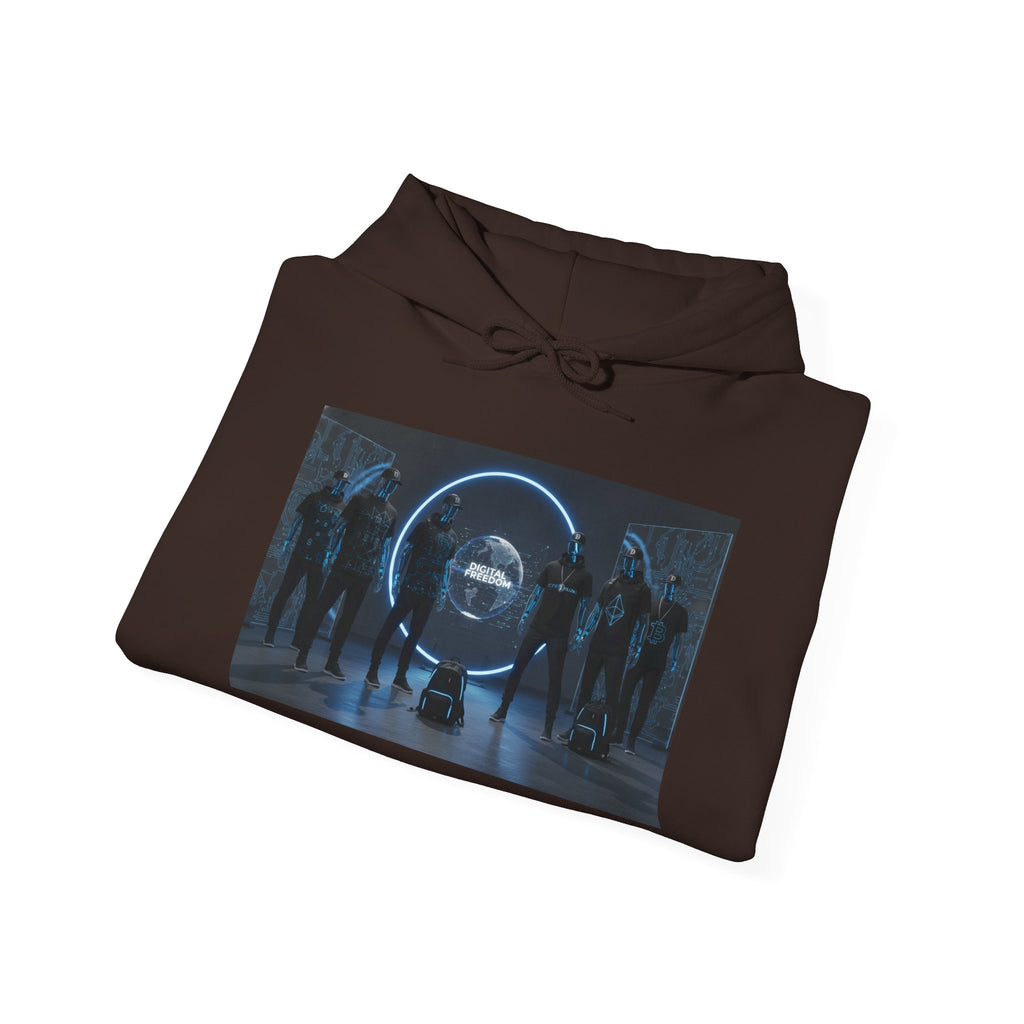 Futuristic Neon Portal Hoodie – Cyberpunk Sci‑Fi Crew Graphic Sweatshirt