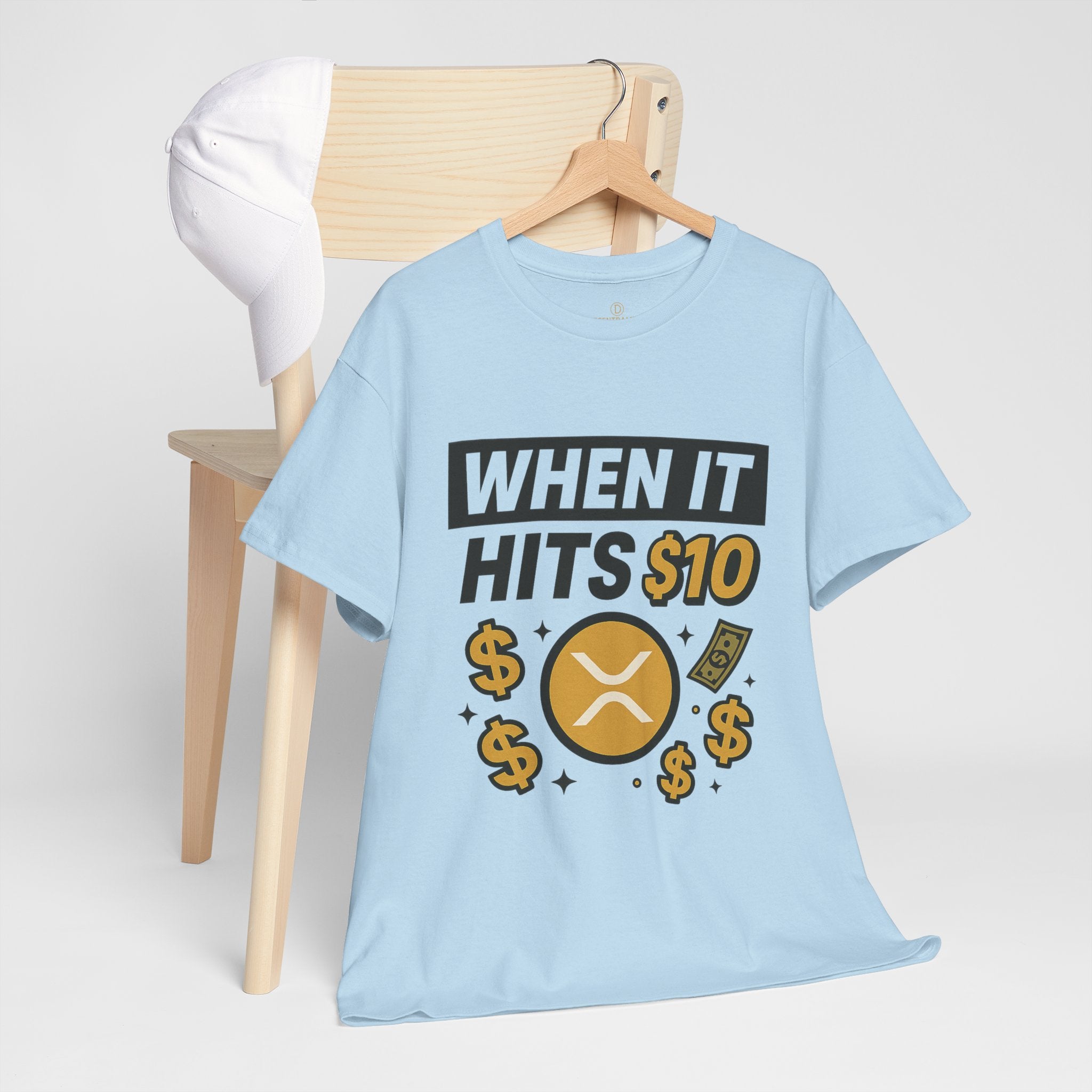 Crypto Tee - "When It Hits 10" Ripple XRP Meme Shirt
