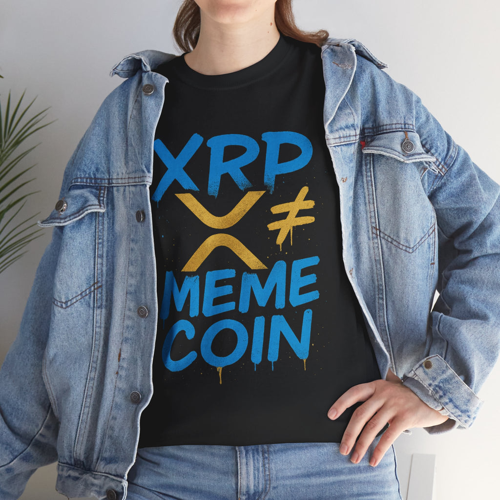 XRP ≠ Meme Coin T‑Shirt — Crypto Advocate Graphic Tee