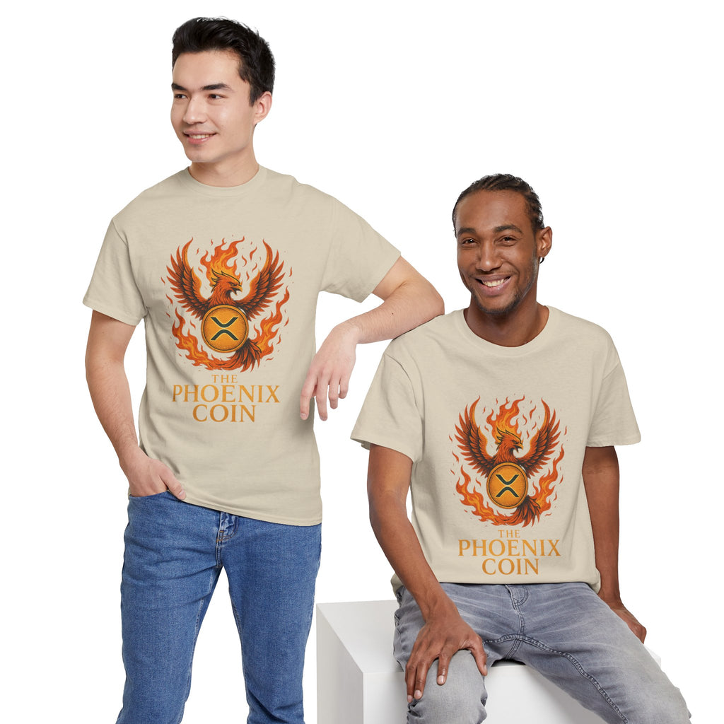 Phoenix Coin T‑Shirt — Fiery Phoenix Crypto Logo Tee